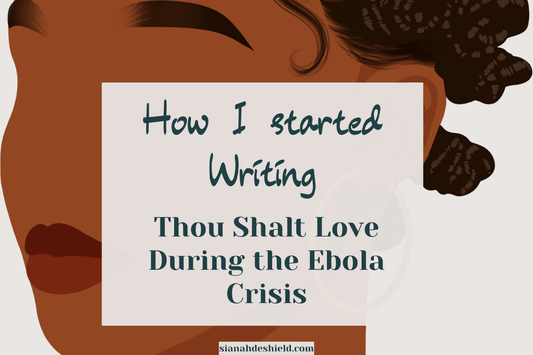 Author writing Thou Shalt Love during the Ebola crisis.