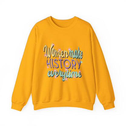 Women Make History Every Time  Heavy Blend™ Crewneck Sweatshirt