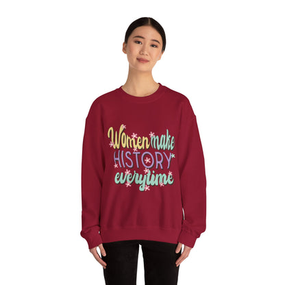 Women Make History Every Time  Heavy Blend™ Crewneck Sweatshirt