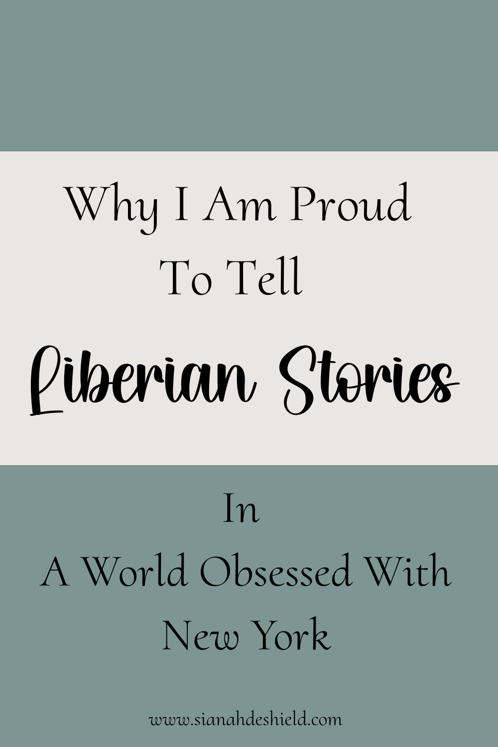 Why I Am Proud To Tell Liberian Stories In A World Obsessed With New York