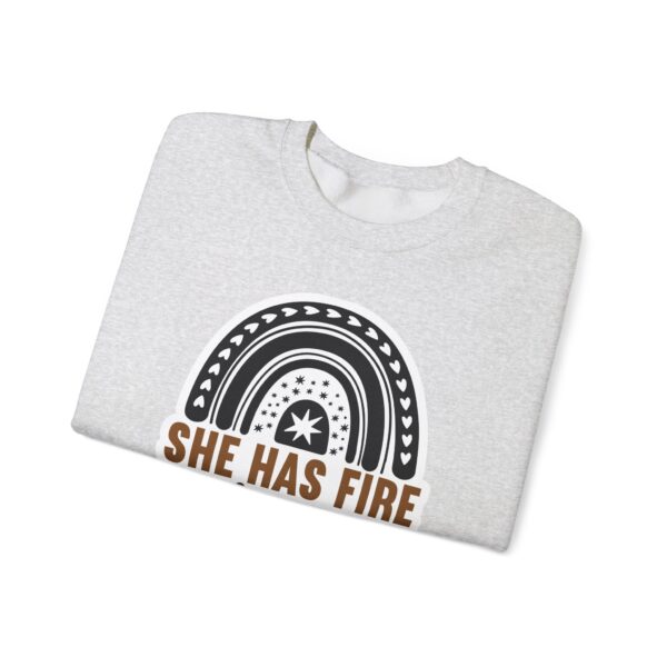 She Has Fire in Her Soul and Grace in Her Heart Crewneck Sweatshirt