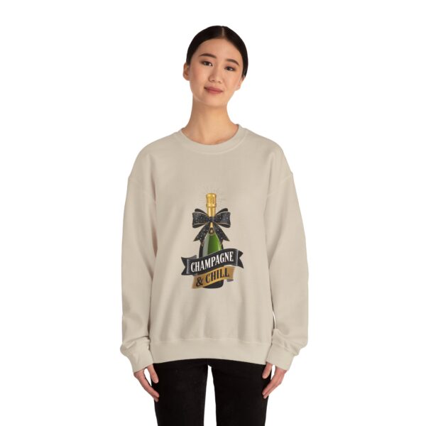 Champagne and Chill Sweatshirt – Unisex Heavy Blend Crewneck for Cozy Celebrations