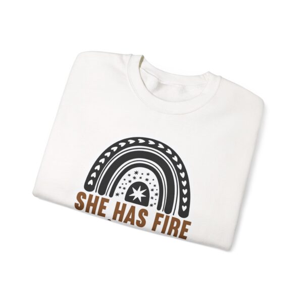 She Has Fire in Her Soul and Grace in Her Heart Crewneck Sweatshirt