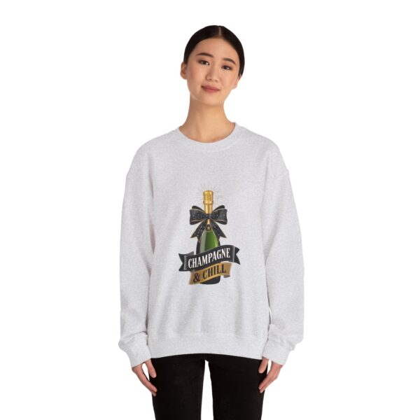 Champagne and Chill Sweatshirt – Unisex Heavy Blend Crewneck for Cozy Celebrations