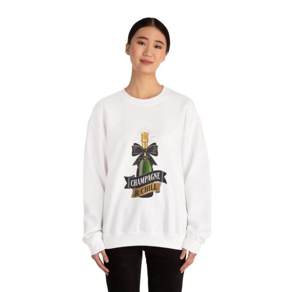 Champagne and Chill Sweatshirt – Unisex Heavy Blend Crewneck for Cozy Celebrations